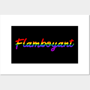 Flamboyant Gay Pride LGBT Rainbow Flag Posters and Art